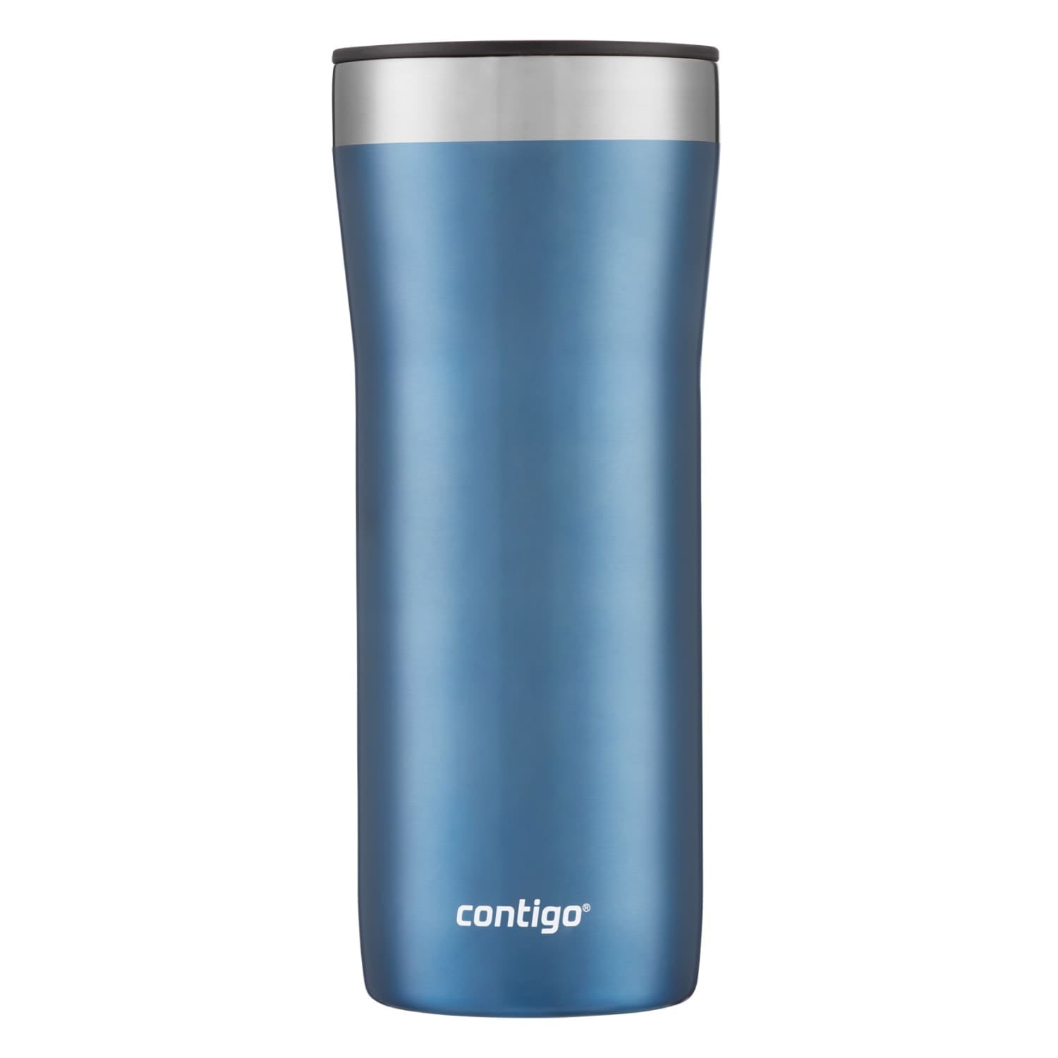 Contigo Streeterville Stainless Steel Tumbler with Plastic Straw and Splash-Proof Lid, Licorice, 32 fl. oz Edition-D24T