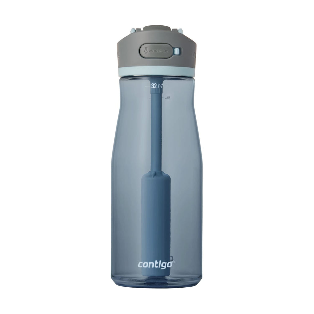 Contigo Wells Plastic Filter Water Bottle with AUTOSPOUT Straw Lid, 32 oz., Dark Ice Edition-ZP1S