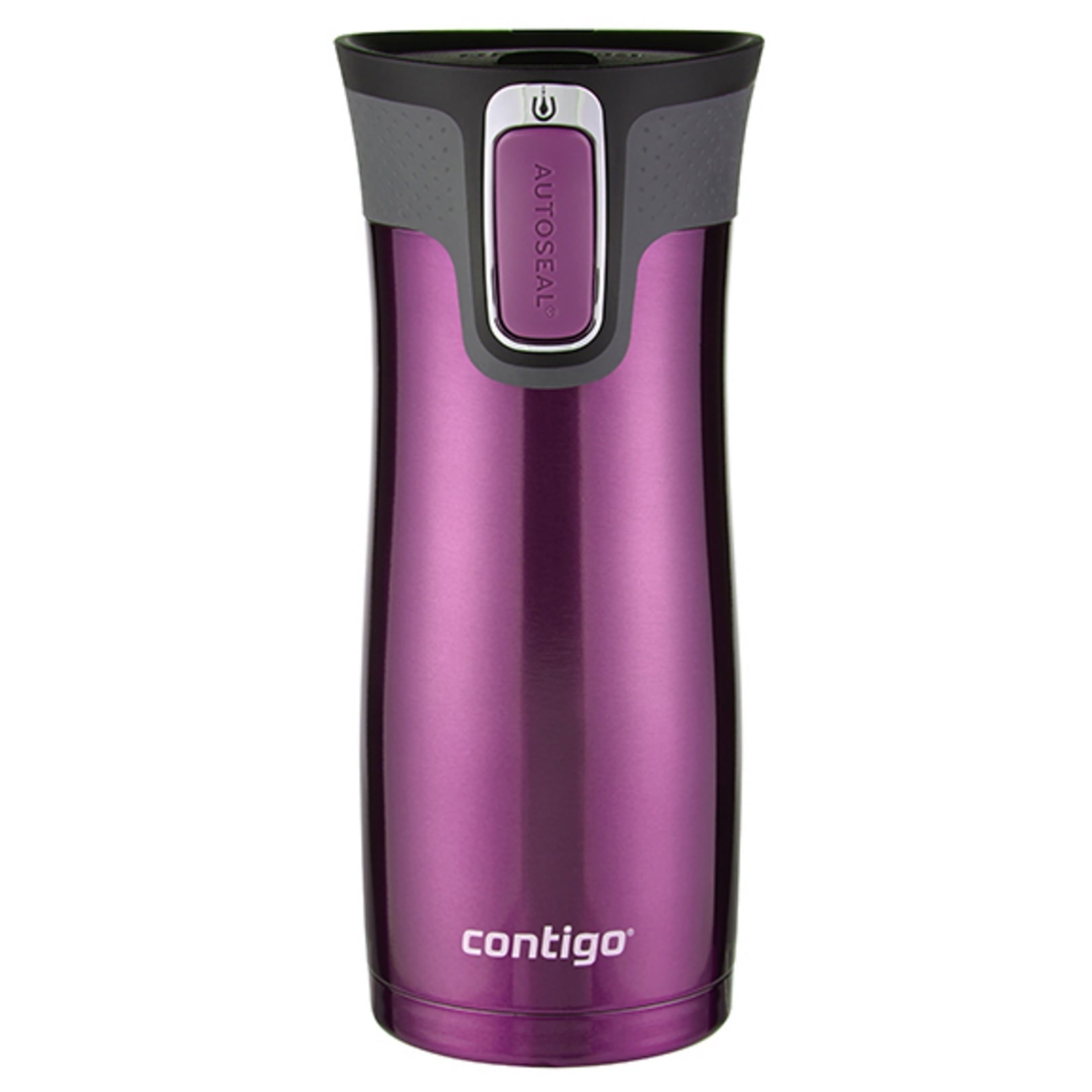 Contigo AUTOSEAL West Loop 2.0 Travel Mug, 16 oz., Stainless Steel with Black Button Edition-XTUM