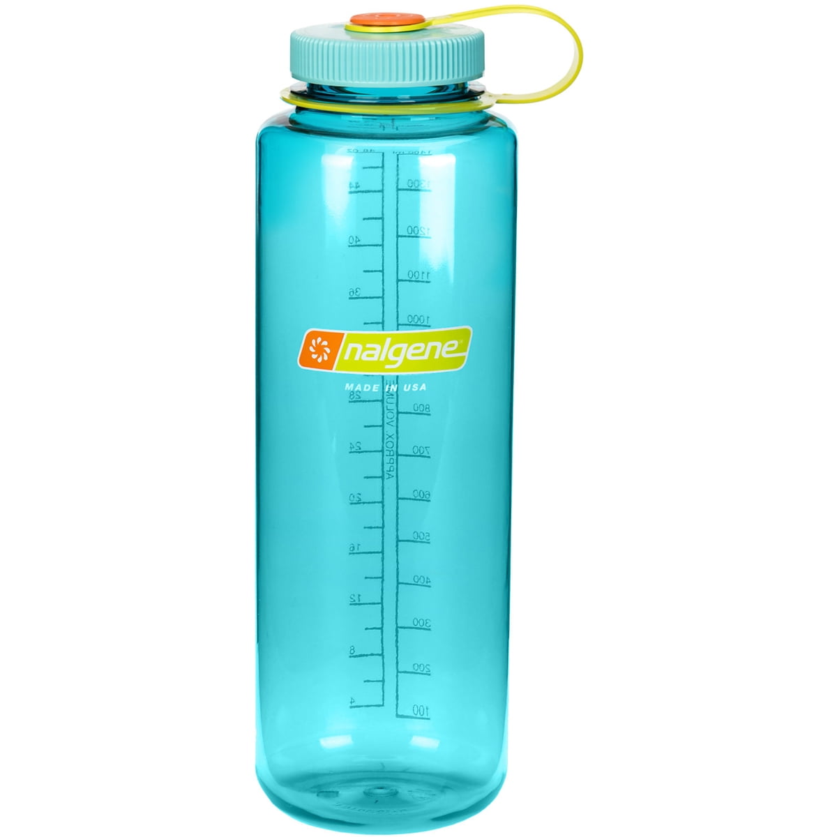 Nalgene Sustain Tritan BPA-Free Water Bottle Made with Material Derived from 50% Plastic Waste (using ISCC certified mass balance), 48 OZ, Wide Mouth, Blue Edition-ZS00
