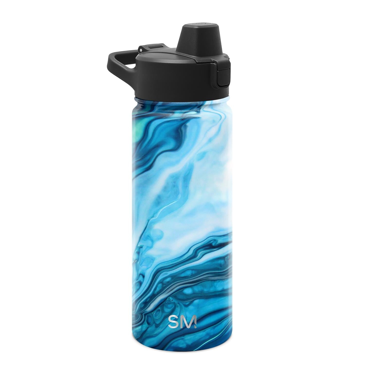 Simple Modern 18 fl oz Insulated Stainless Steel Summit Water Bottle with Covered Silicone Straw Lid | Sweet Taffy Edition-R0X0