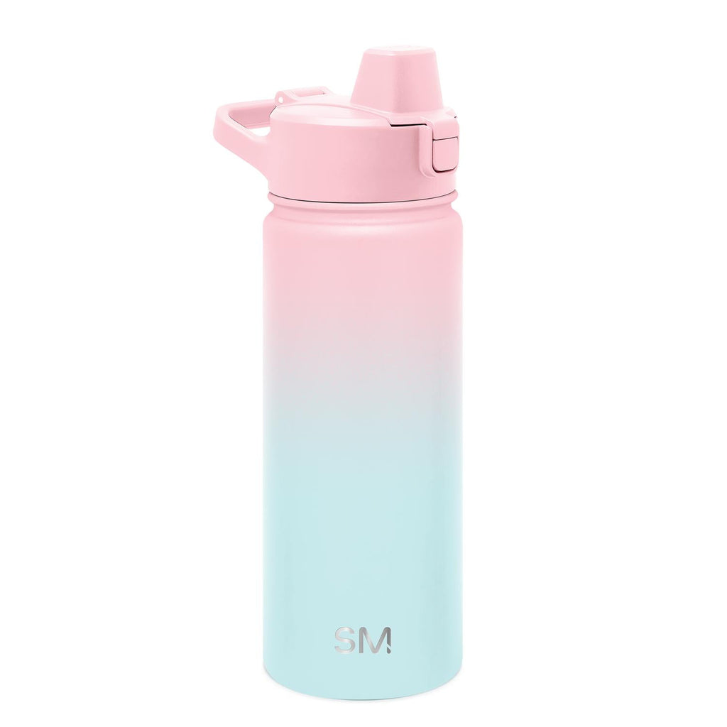 Simple Modern 18 fl oz Insulated Stainless Steel Summit Water Bottle with Covered Silicone Straw Lid | Sweet Taffy Edition-R0X0