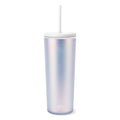 Simple Modern 24 fl oz Double Wall Plastic Classic Tumbler with Straw|Opalescent Edition-MHQ0