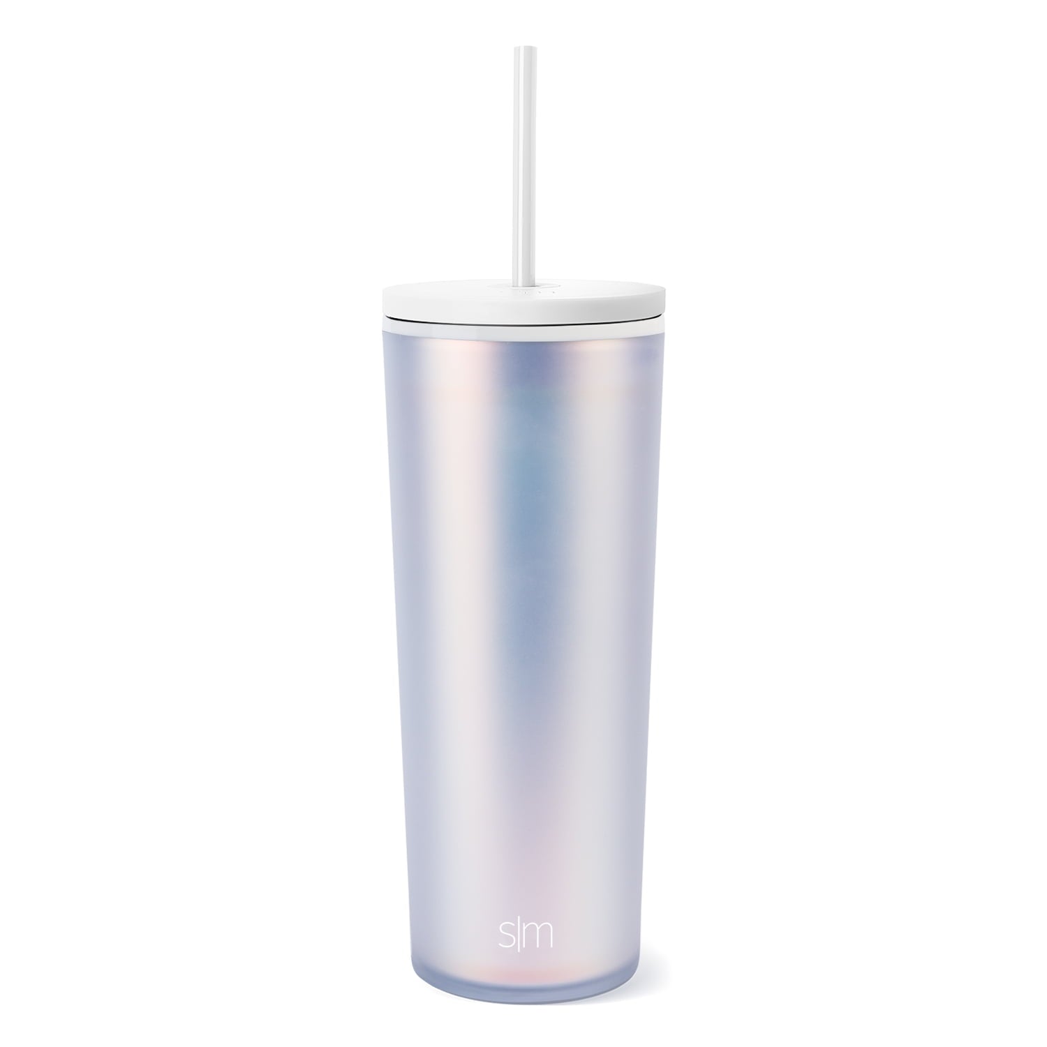 Simple Modern 24 fl oz Double Wall Plastic Classic Tumbler with Straw|Opalescent Edition-MHQ0