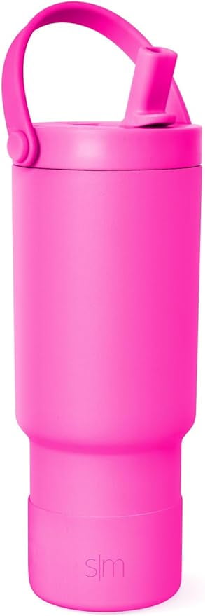 Simple Modern 24 fl oz Insulated Stainless Steel Trek Pivot Tumbler with Straw Lid and Top Handle|Seaside Blue Edition-8TVY