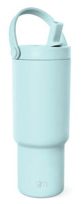 Simple Modern 24 fl oz Insulated Stainless Steel Trek Pivot Tumbler with Straw Lid and Top Handle|Seaside Blue Edition-8TVY
