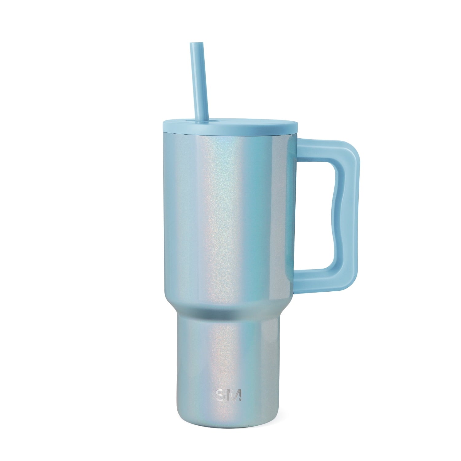 Simple Modern 30 fl oz Insulated Stainless Steel Trek Tumbler with Straw Lid | Seaglass Sage and Cream Checkmate Edition-16A6