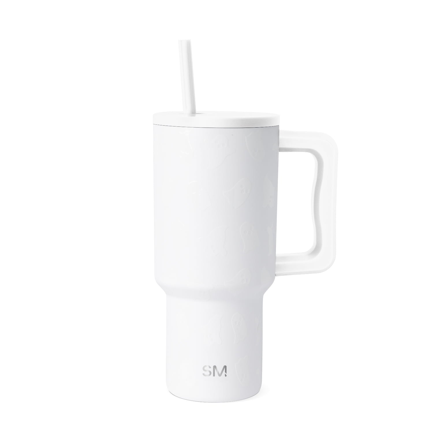 Simple Modern 30 fl oz Insulated Stainless Steel Trek Tumbler with Straw Lid | Seaglass Sage and Cream Checkmate Edition-16A6