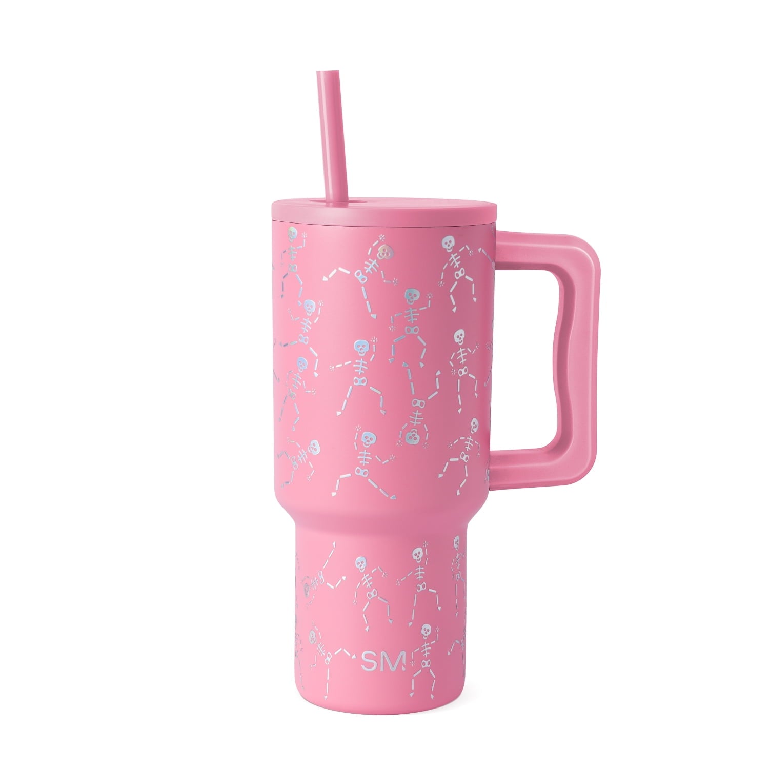 Simple Modern 30 fl oz Insulated Stainless Steel Trek Tumbler with Straw Lid | Seaglass Sage and Cream Checkmate Edition-16A6
