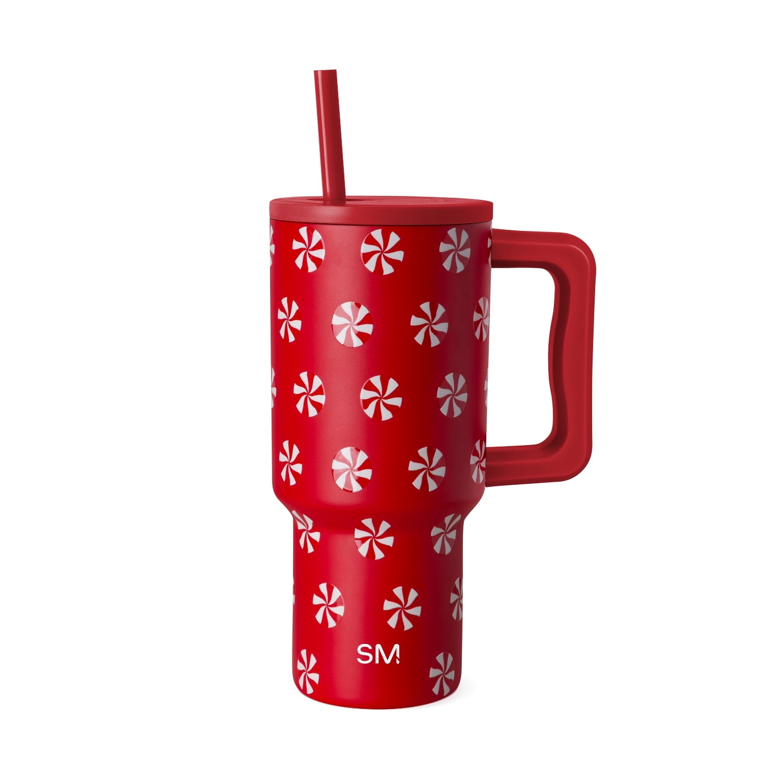 Simple Modern 30 fl oz Insulated Stainless Steel Trek Tumbler with Straw Lid | Seaglass Sage and Cream Checkmate Edition-16A6