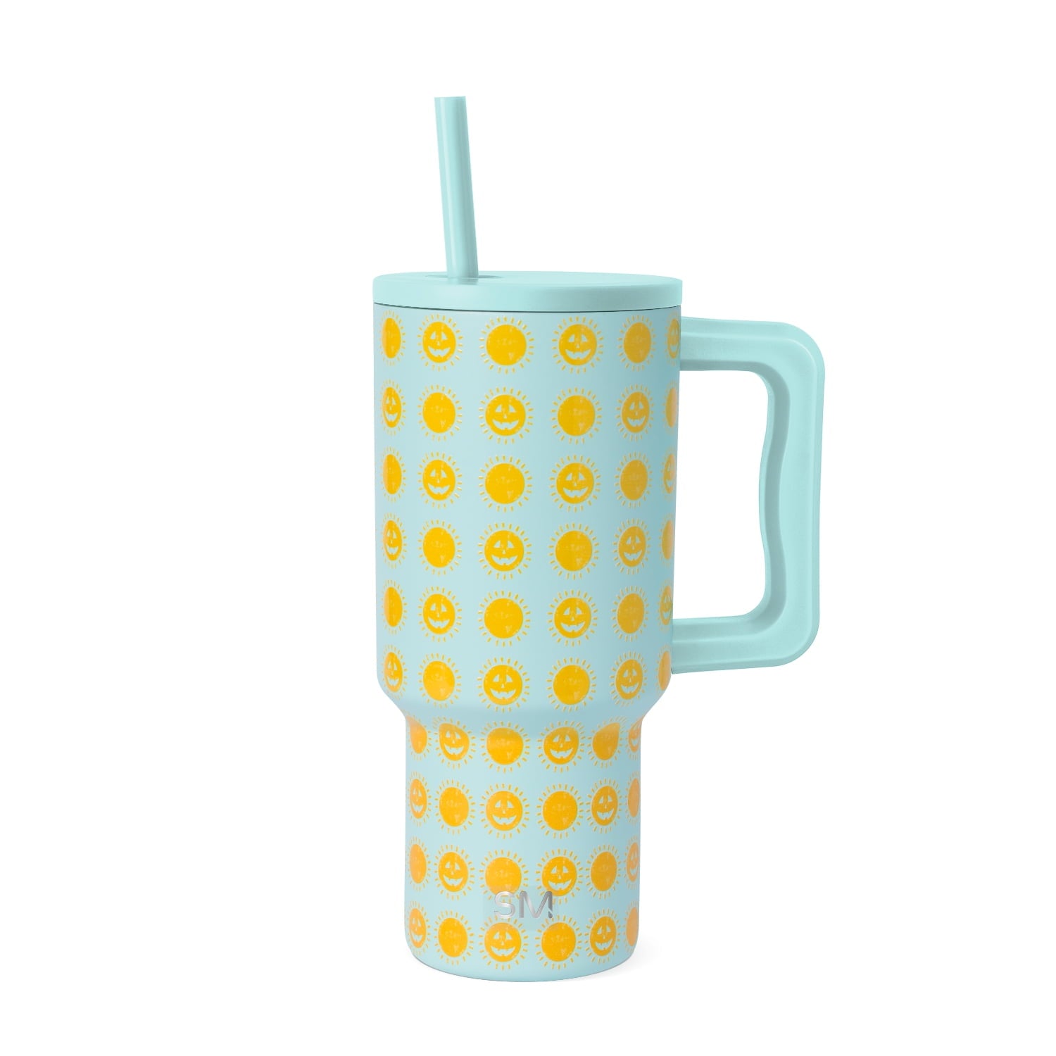 Simple Modern 30 fl oz Insulated Stainless Steel Trek Tumbler with Straw Lid | Seaglass Sage and Cream Checkmate Edition-16A6