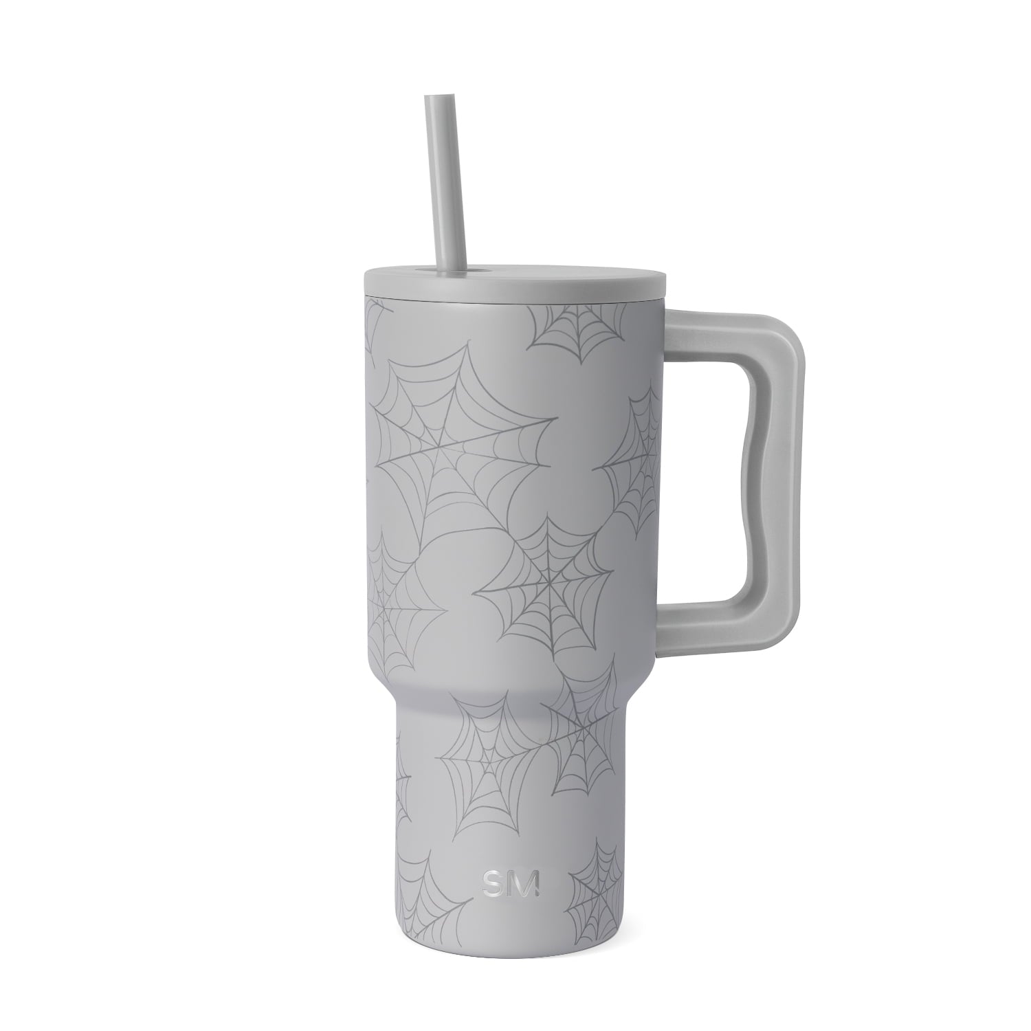 Simple Modern 30 fl oz Insulated Stainless Steel Trek Tumbler with Straw Lid | Seaglass Sage and Cream Checkmate Edition-16A6