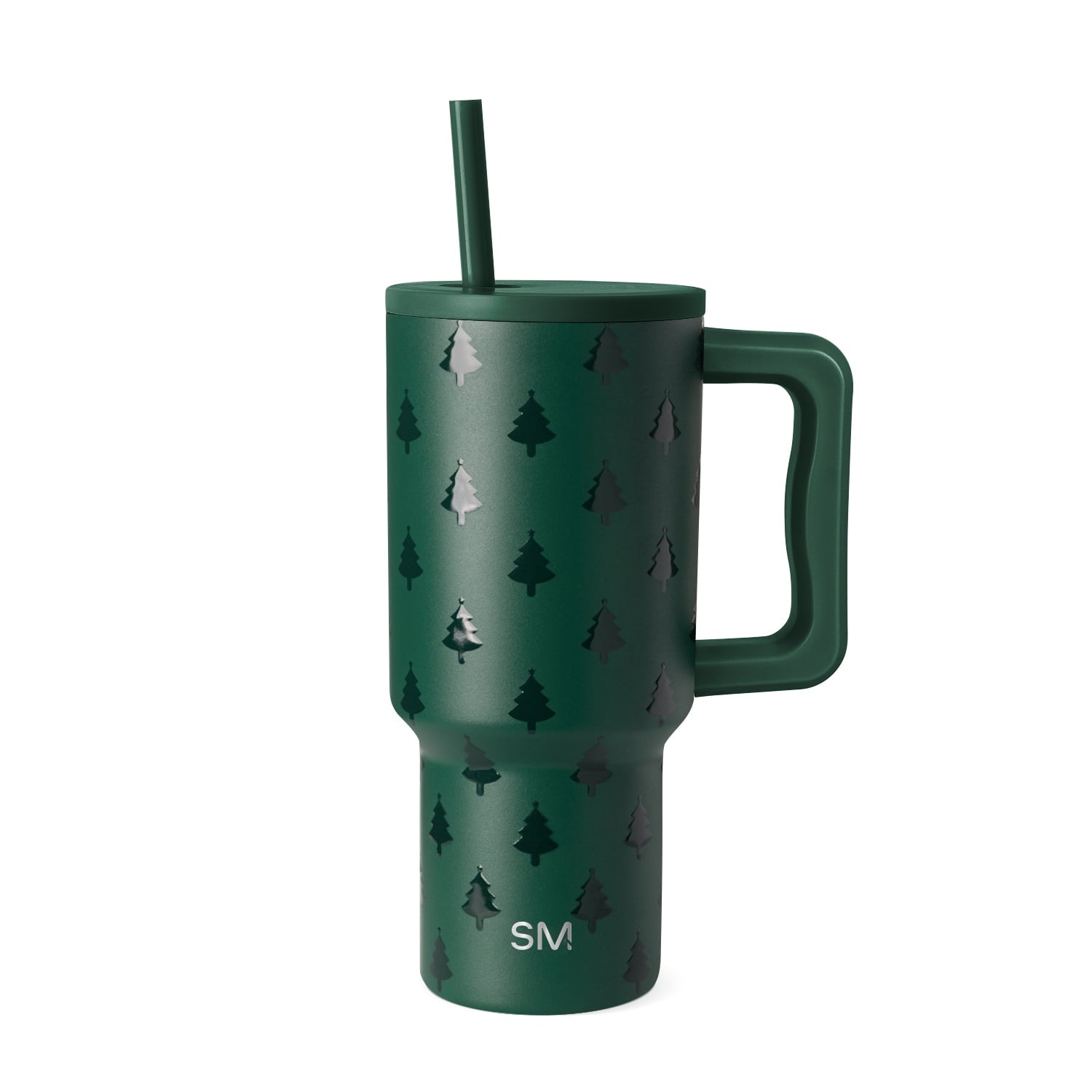 Simple Modern 30 fl oz Insulated Stainless Steel Trek Tumbler with Straw Lid | Seaglass Sage and Cream Checkmate Edition-16A6