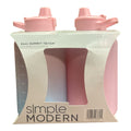 Simple Modern 64-oz Tritan Plastic Summit With Simple Flip Straw Lid 2 Pack (Sweet Taffy and Blush) Edition-SHH0