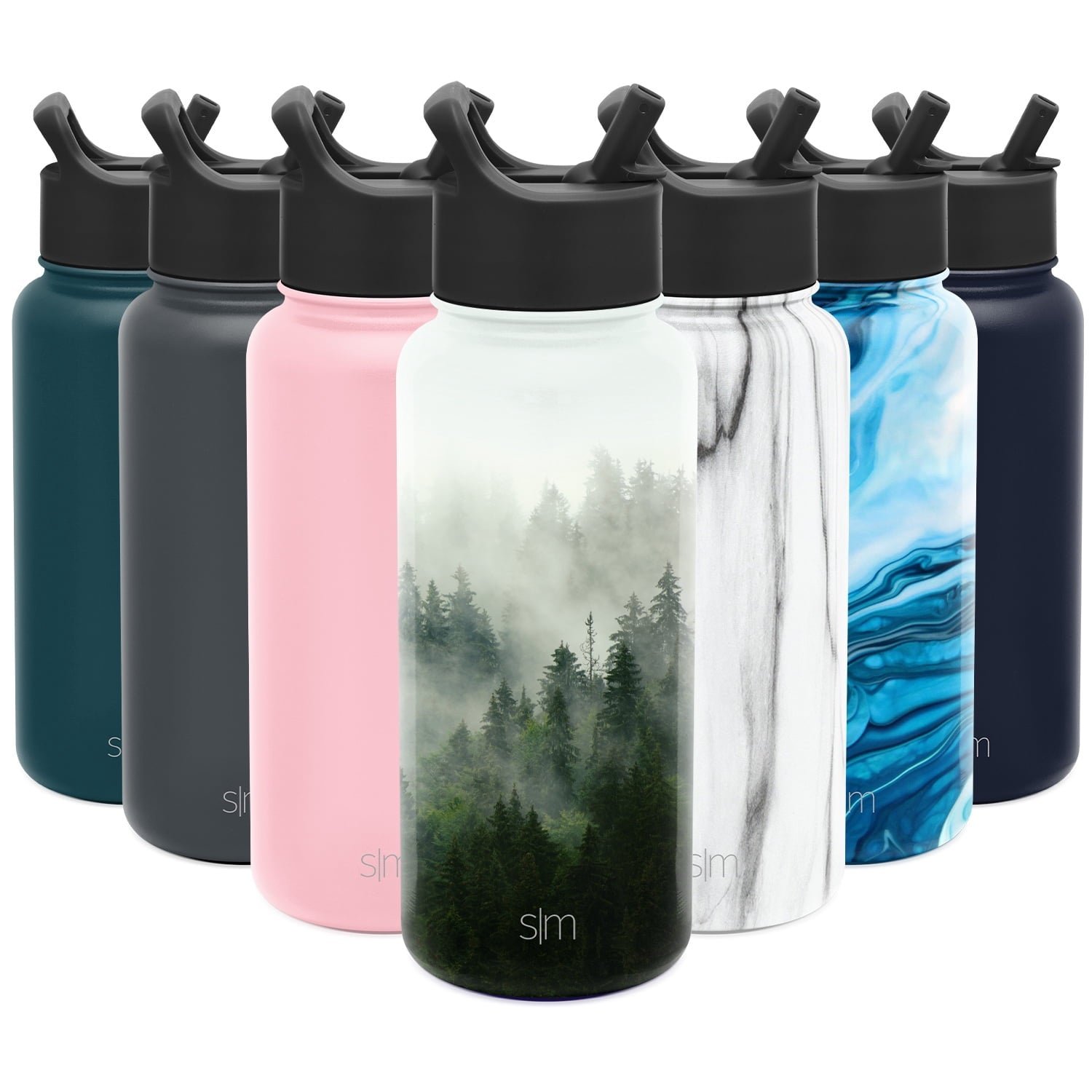 Simple Modern Summit Water Bottle Straw Lid Vacuum Insulated Stainless Steel Bottle | 18 fl oz Edition-S5J6