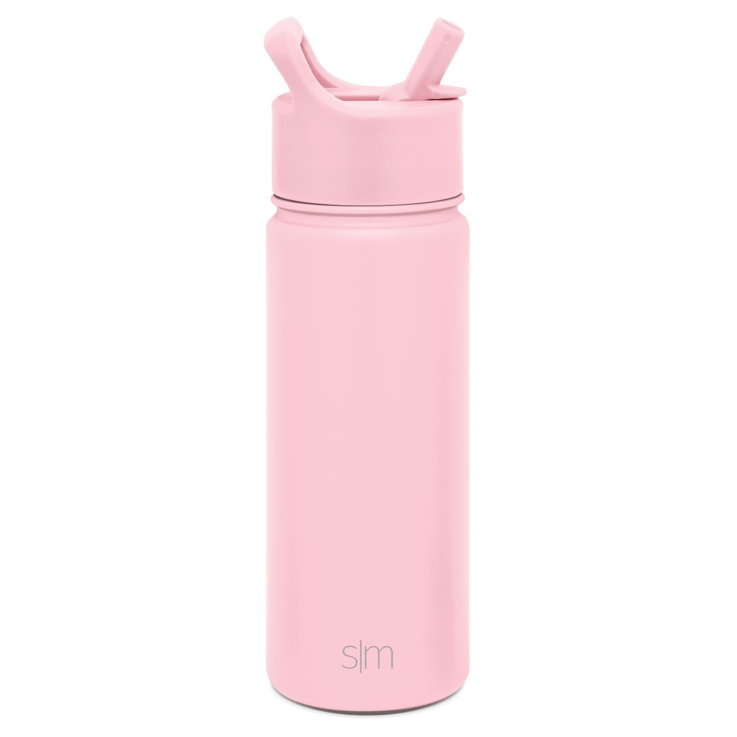 Simple Modern Kids Water Bottle with Straw Lid Vacuum Insulated Stainless Steel Metal Thermos Bottles | Reusable Leak Proof BPA-Free Flask for School | Summit Collection | 18oz, Blush -Blush Edition-KXQN