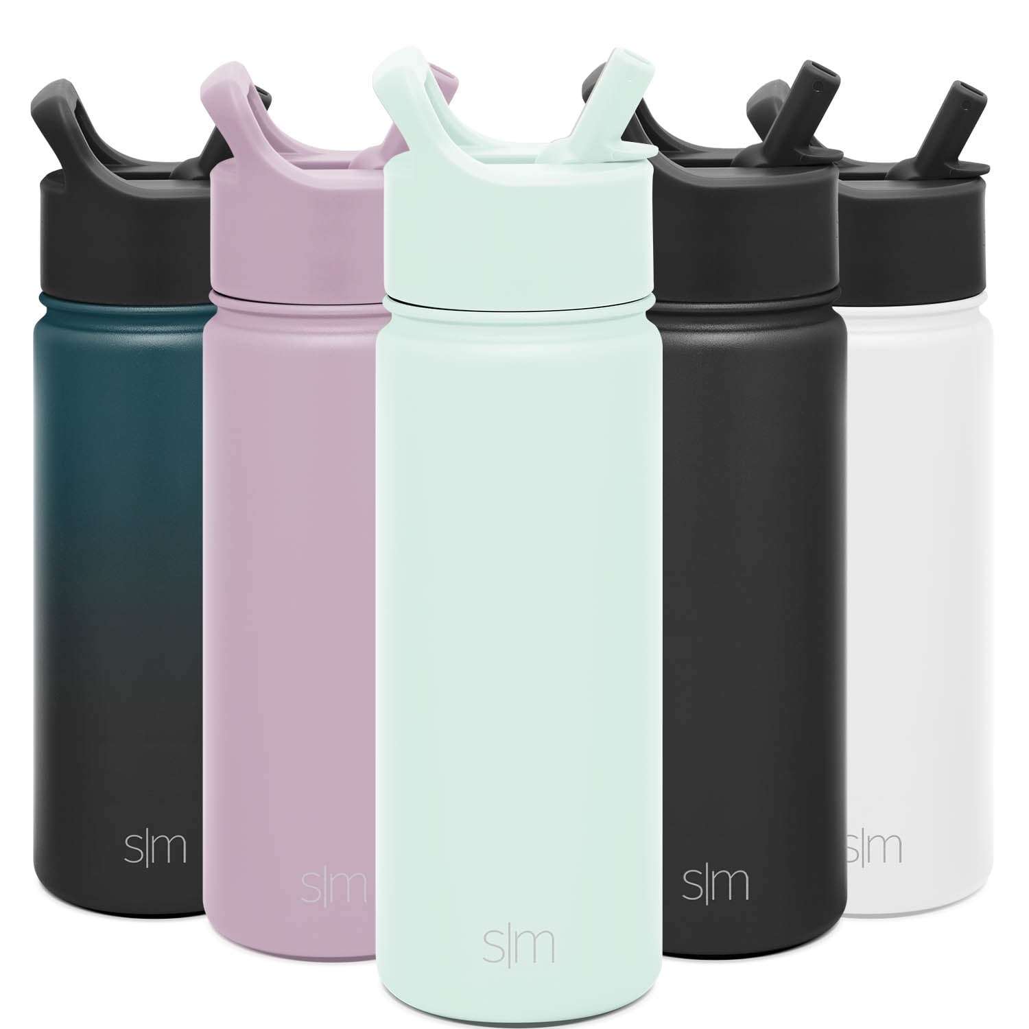 Simple Modern Summit Water Bottle Straw Lid Vacuum Insulated Stainless Steel Bottle | 18 fl oz Edition-9ZOA