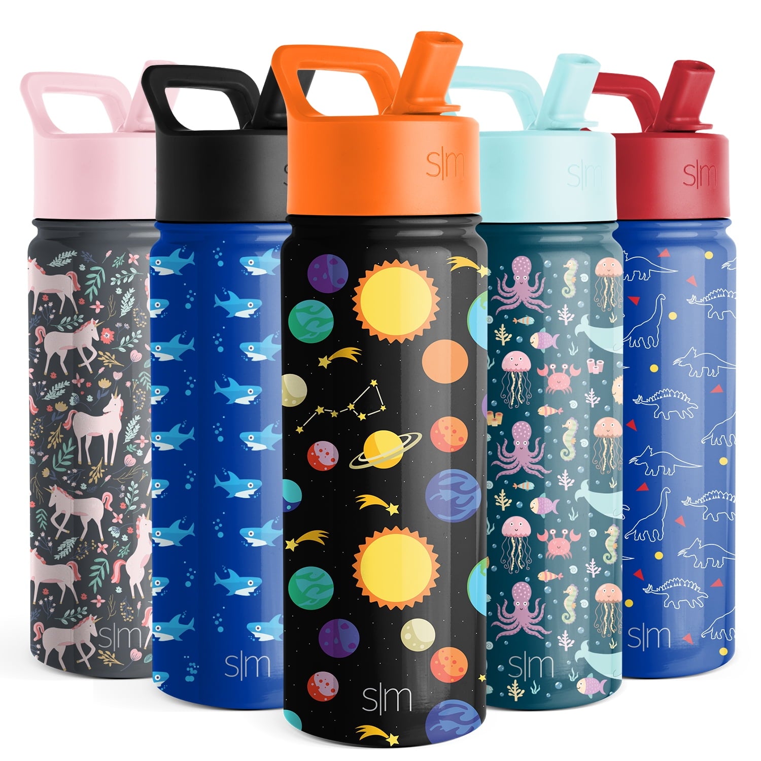 Simple Modern Summit Water Bottle Straw Lid Vacuum Insulated Stainless Steel Bottle | 14 fl oz Edition-B3X0
