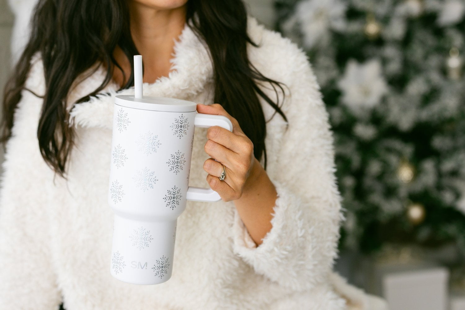 Simple Modern 30 fl oz Insulated Stainless Steel Trek Tumbler with Straw Lid | Seaglass Sage and Cream Checkmate Edition-16A6