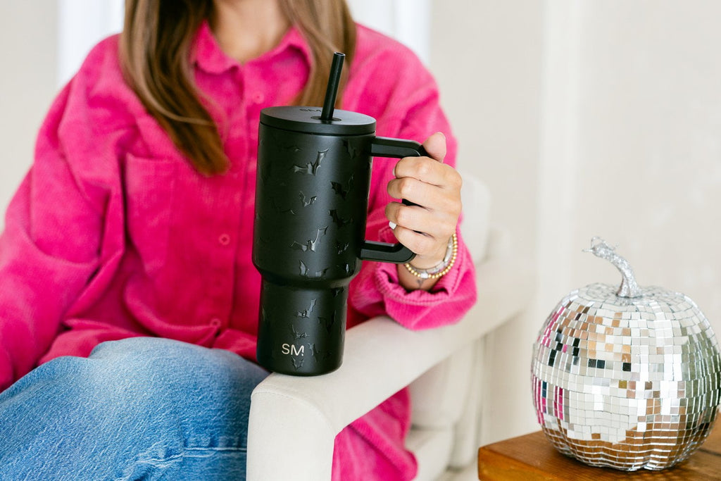 Simple Modern 30 fl oz Insulated Stainless Steel Trek Tumbler with Straw Lid | Seaglass Sage and Cream Checkmate Edition-16A6